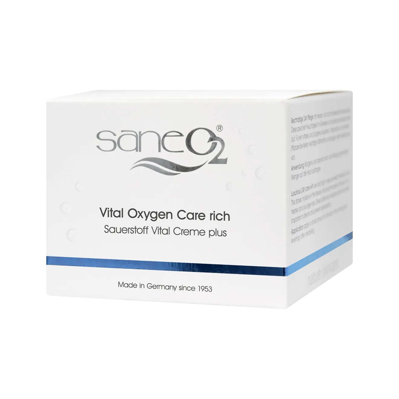 SaneO2® Vital Oxygen Care Feuchtigkeitspflege mit wertvollen Inhaltsstoffen