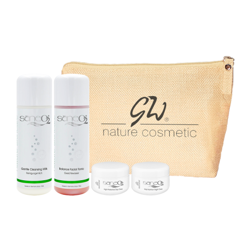 SaneO2® starter set for normal skin travel set
