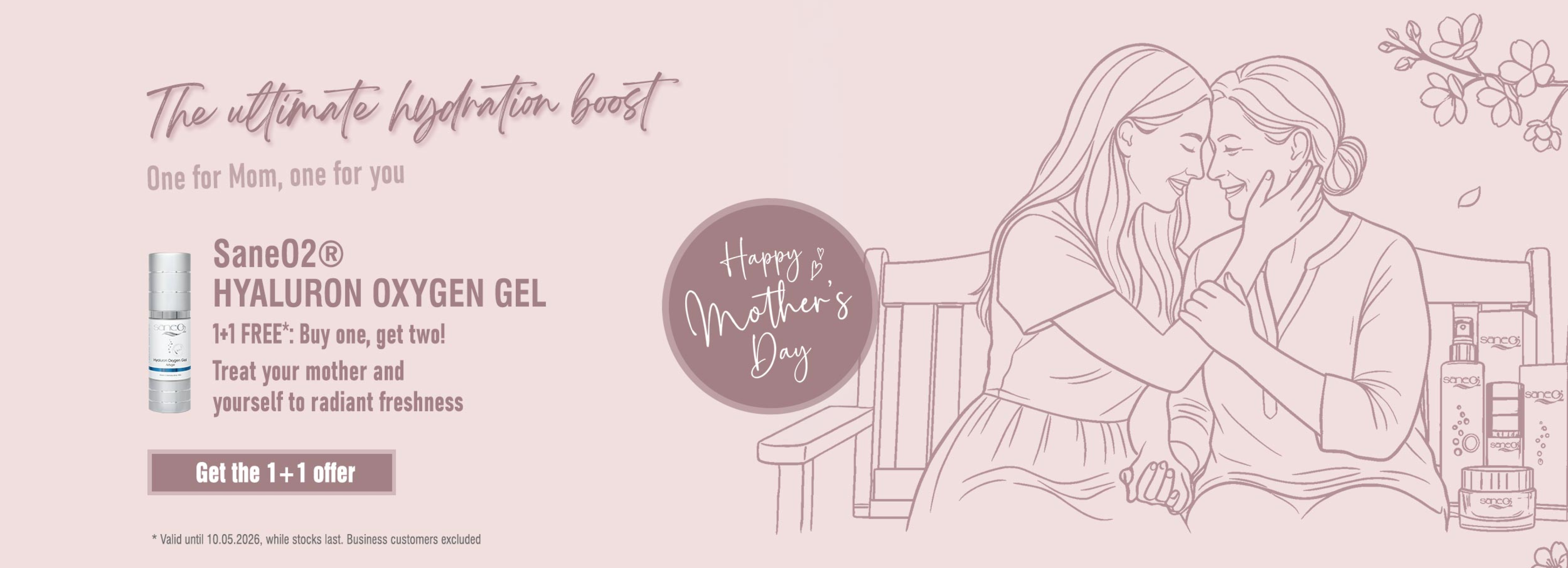 Mothers day 2026 Hyaluron Oxygen Gel 1+1